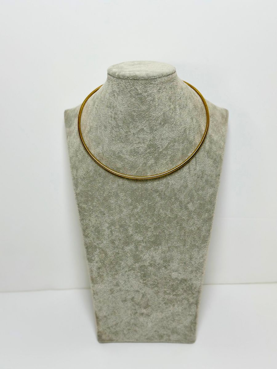 Χρυσό κολιέ κυλινδρικό